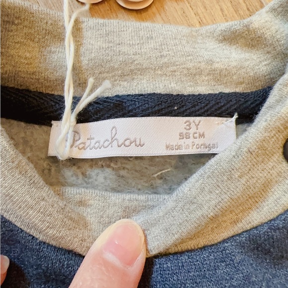 Patachou - NAVY COTTON FLEECE SWEATER 3Y - Picture 4 of 7